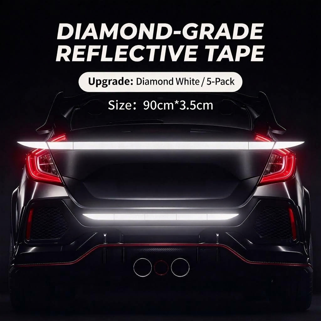 🔥Limited-time 50% off-Reflective Car Sticker Strips for Trunk & Rear Bumper