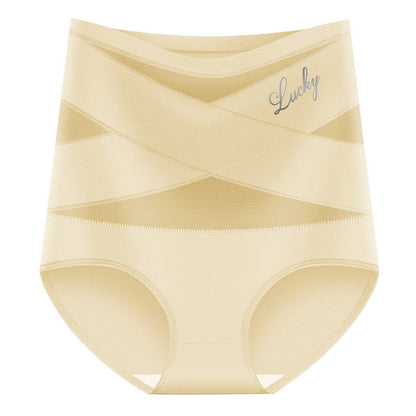 🌸✨Plus-Size High-Waist Cross Tummy Control Panties