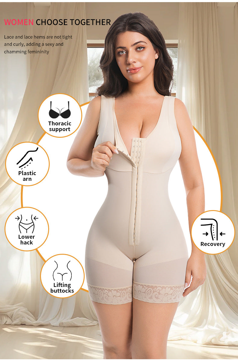 Tummy Control Butt Lifter Shaper with Zipper Crotch Fajas Colombianas