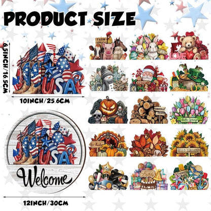🔥 LIMITED-TIME 50% OFF — 12 Pcs Interchangeable Welcome Sign for Front Door