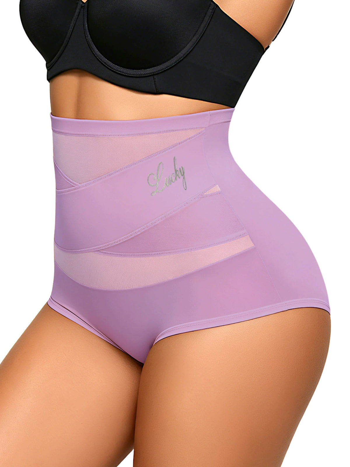 🌸✨Plus-Size High-Waist Cross Tummy Control Panties