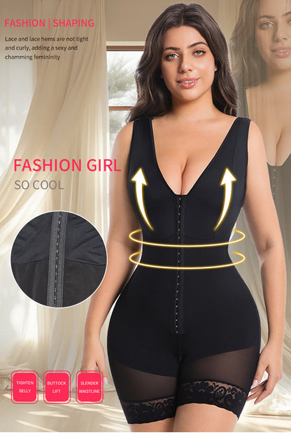 Tummy Control Butt Lifter Shaper with Zipper Crotch Fajas Colombianas