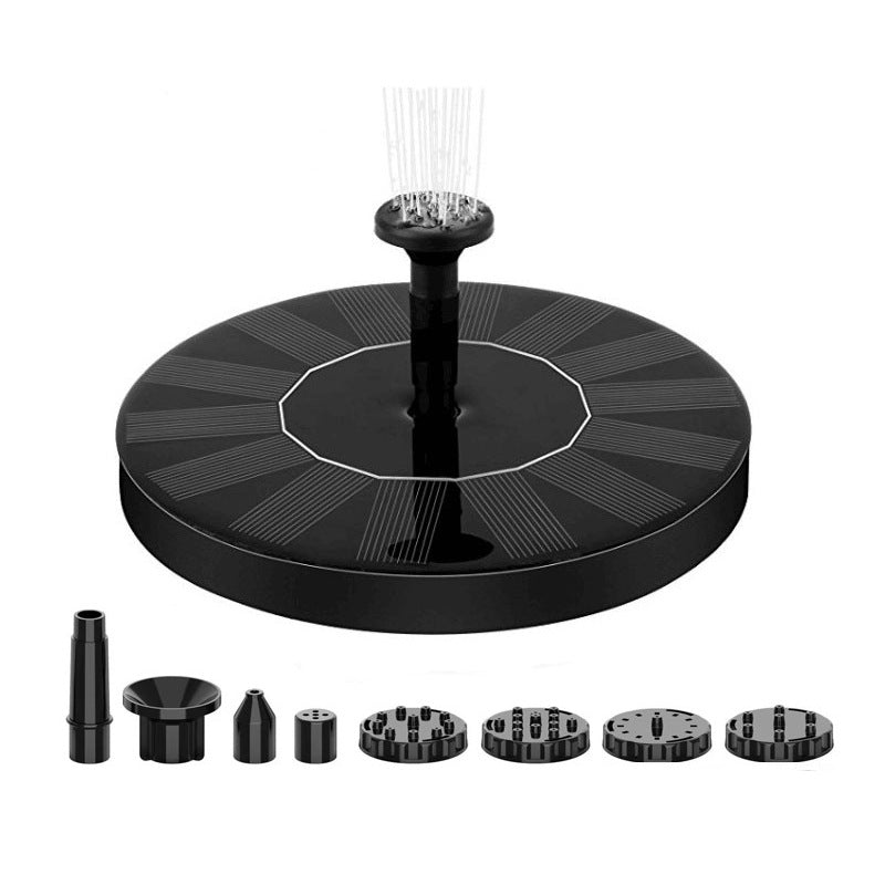 🎁Solar Fountain, Solar Powered Bird Bath Fountain Pump with 6 Nozzles 1.4W Solar Panel Kit Water Pump, Outdoor Watering Submersible Pump for Pond, Pool, Garden, Fish Tank