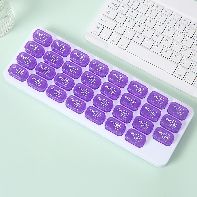 🔥HOT SALE🔥✅31 Days Arthritis Friendly Monthly Pill Organizer Box, BPA Free Easy Open Medication Case Gift for Seniors & Family