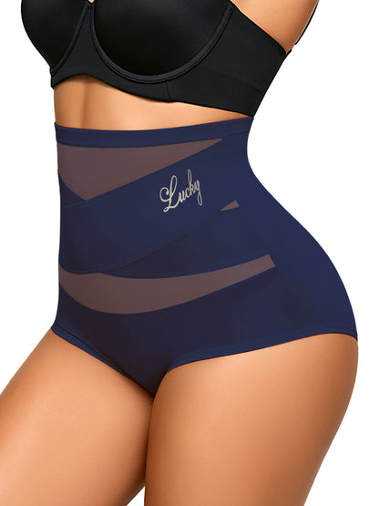 🌸✨Plus-Size High-Waist Cross Tummy Control Panties