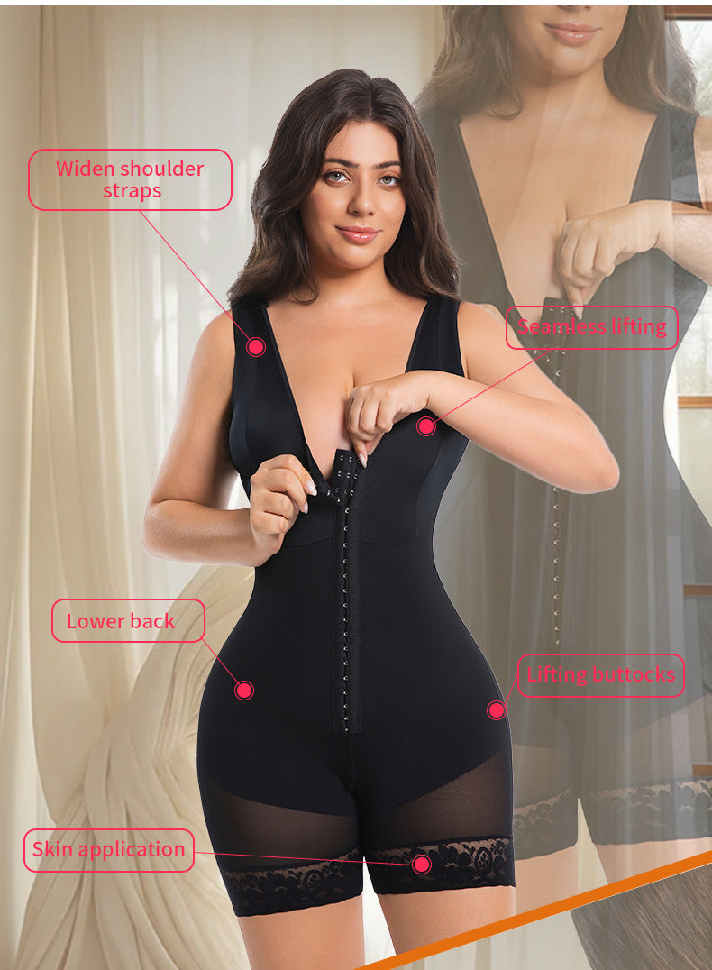 Tummy Control Butt Lifter Shaper with Zipper Crotch Fajas Colombianas