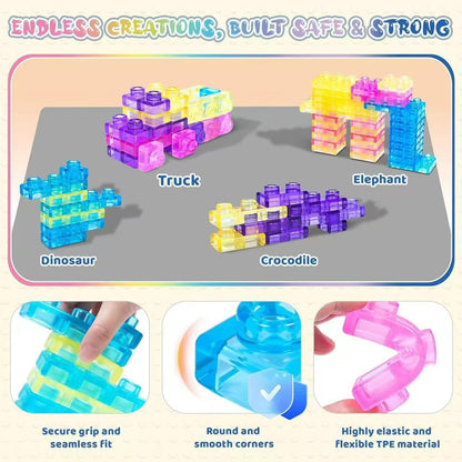 🔥50% OFF🔥Squishy Multi-color Stacking Building Blocks Toy Set