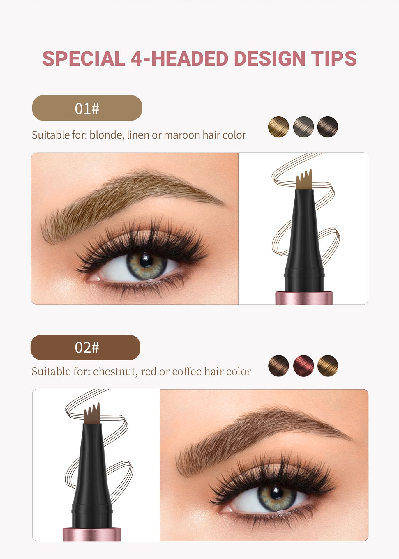 Four-Prong Eyebrow Pencil