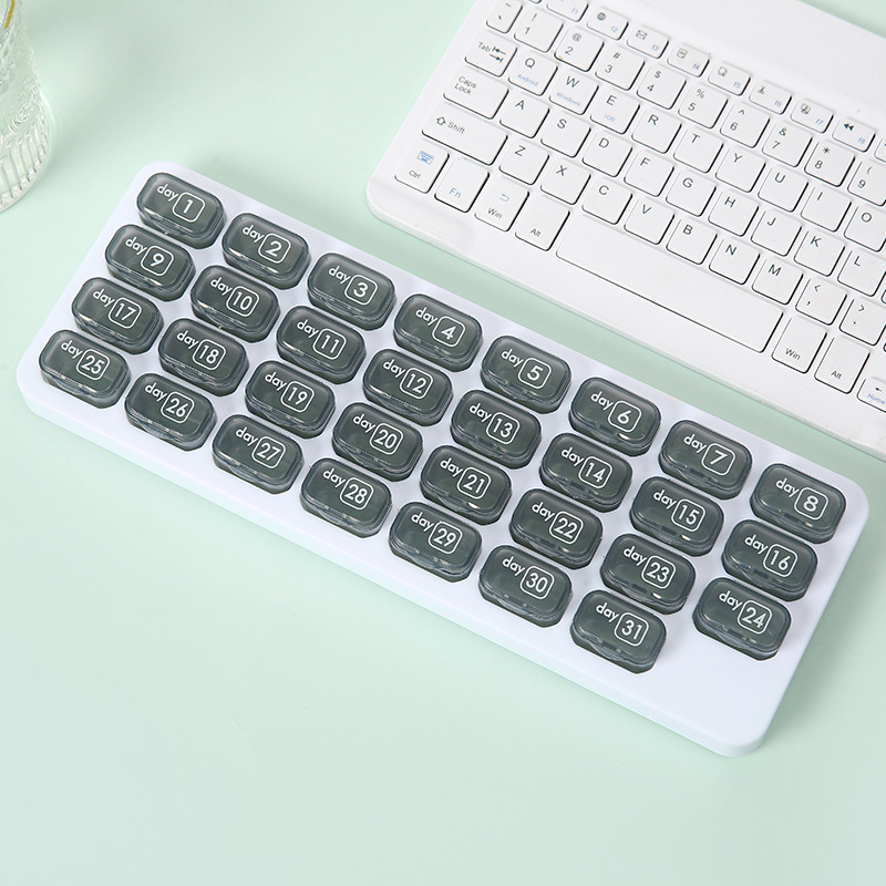 🔥HOT SALE🔥✅31 Days Arthritis Friendly Monthly Pill Organizer Box, BPA Free Easy Open Medication Case Gift for Seniors & Family