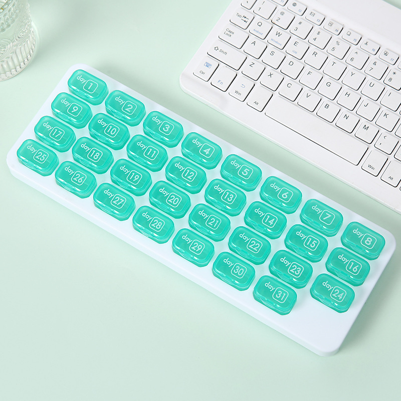 🔥HOT SALE🔥✅31 Days Arthritis Friendly Monthly Pill Organizer Box, BPA Free Easy Open Medication Case Gift for Seniors & Family