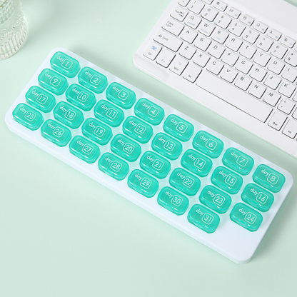 🔥HOT SALE🔥✅31 Days Arthritis Friendly Monthly Pill Organizer Box, BPA Free Easy Open Medication Case Gift for Seniors & Family