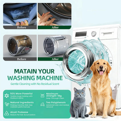 Washing machine cleaning tablets are a must-have for families with pets.