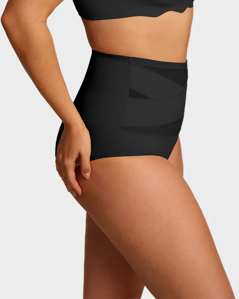 🌸✨Plus-Size High-Waist Cross Tummy Control Panties