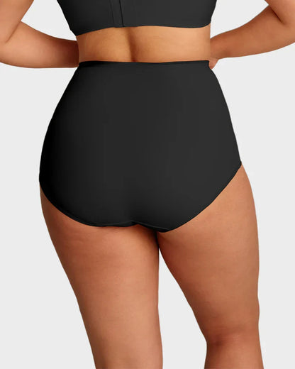 🌸✨Plus-Size High-Waist Cross Tummy Control Panties