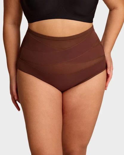 🌸✨Plus-Size High-Waist Cross Tummy Control Panties