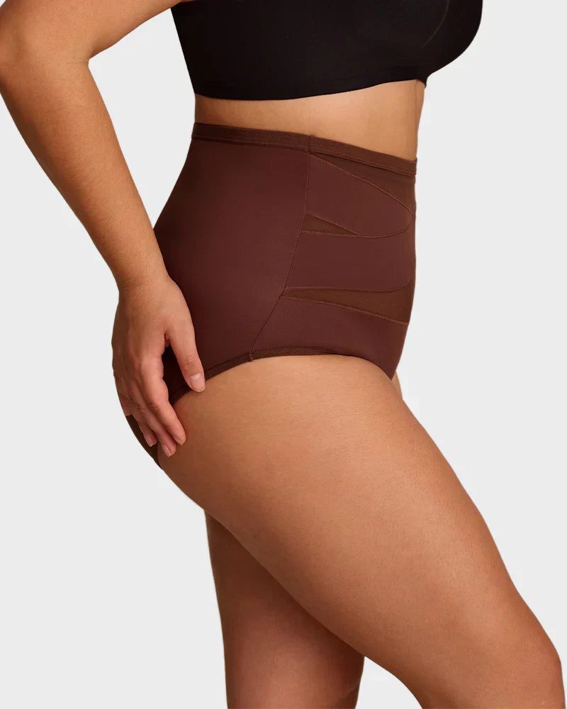 🌸✨Plus-Size High-Waist Cross Tummy Control Panties