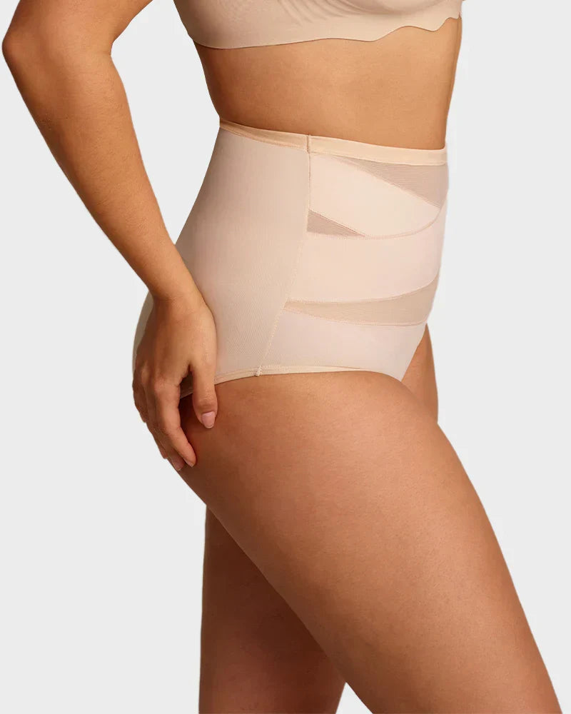 🌸✨Plus-Size High-Waist Cross Tummy Control Panties