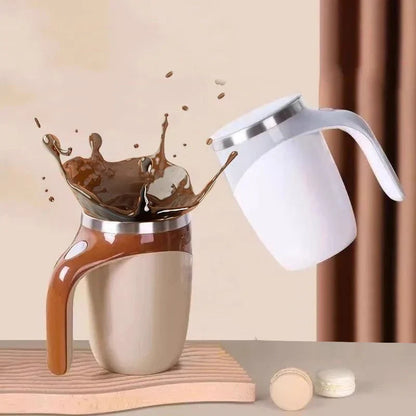 ☕Automatic Mixing Cup Electric Rotating Coffee Cup Stainless Steel Mug Milk Shake Rotating Magnetic Mug Water Cups