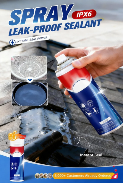 ✨ Instant Leak Repair Spray - Seals Cracks & Gaps in 5 Minutes, Waterproof & Flexible for Pipes/Roofs