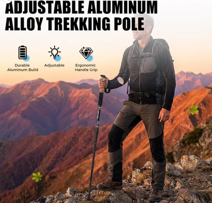 ⛰️ LIMITED-TIME 50% OFF! 🌲 Adjustable Trekking Pole – 6160 Aluminum Alloy, Shock-Absorbing, Lightweight 🥾