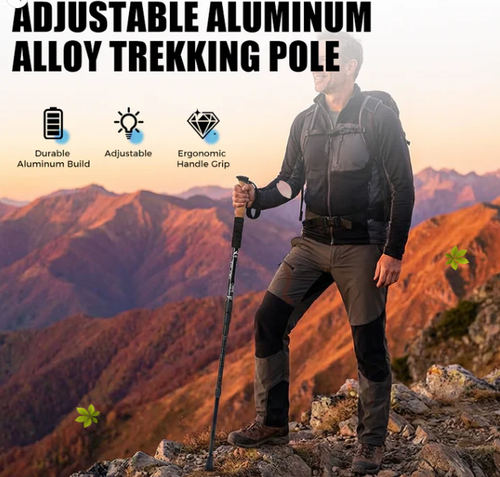 ⛰️ LIMITED-TIME 50% OFF! 🌲 Adjustable Trekking Pole – 6160 Aluminum Alloy, Shock-Absorbing, Lightweight 🥾