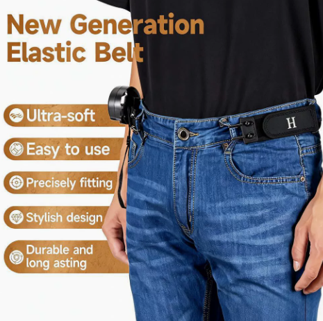 🔥No Buckle Belt – Adjustable Stretch Belt for Jeans, Invisible & Comfortable Fit🔥
