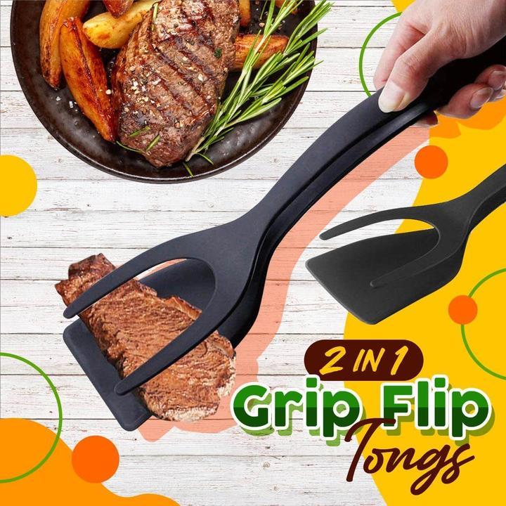 🌞Summer Hot Price Only Today-2 In 1 Grip Flip Tongs