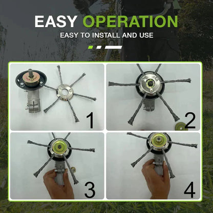 Heavy-Duty Steel Wire Grass Trimmer Head