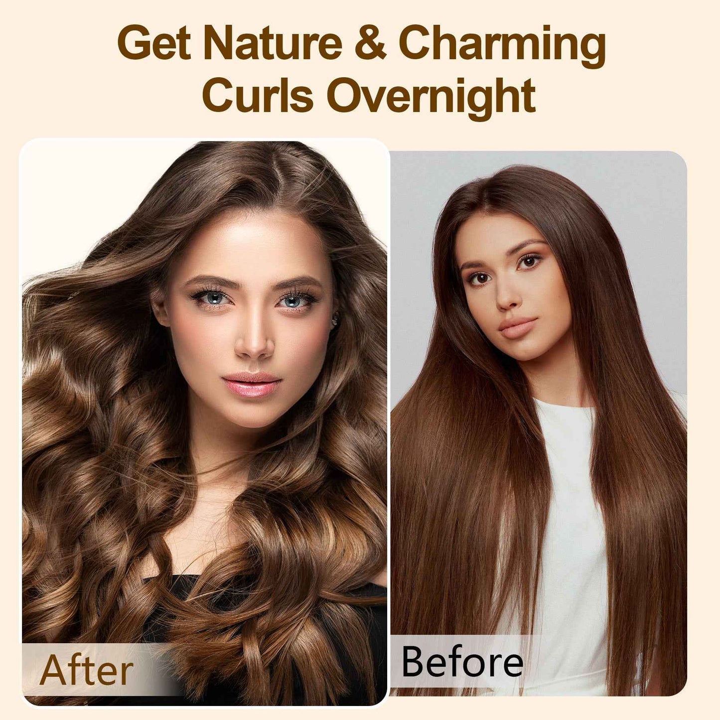 ✨ Heatless Hair Curler – Wake Up to Soft, Natural Curls Overnight 🌙