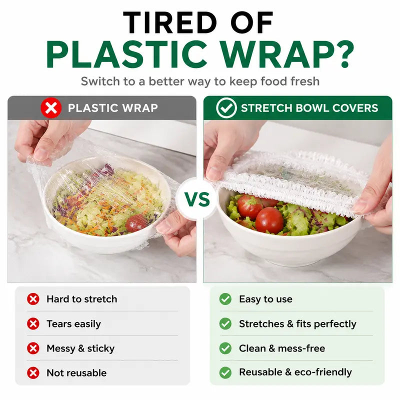 🔥BUY 1 GET 1 FREE🔥100PCS Disposable Stretch Food Covers for Bowls & Plates