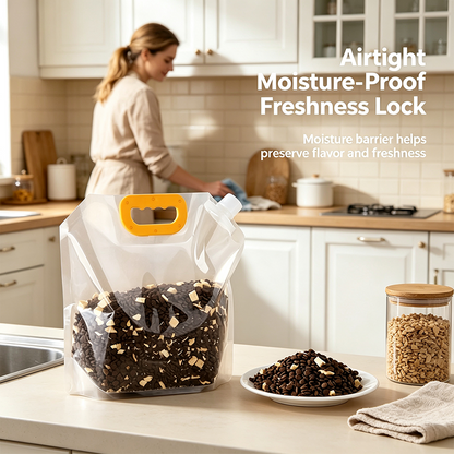 5pcs/pack Grain Sealed Bags, Transparent Food Storage Bags, Moisture-Proof and Pest-Resistant🌾 - image 6