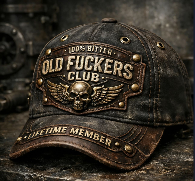 🔥2026 Hot Sale🔥Old Fuckers Club Vintage Embroidered Cap🧢