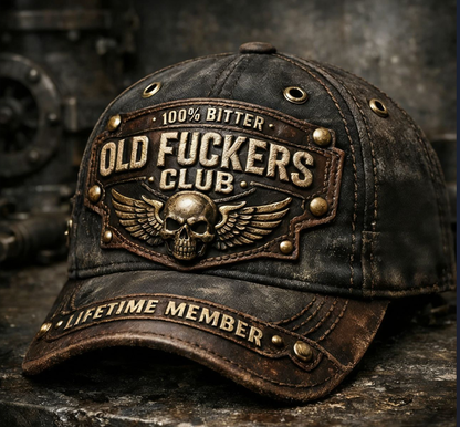 🔥2026 Hot Sale🔥Old Fuckers Club Vintage Embroidered Cap🧢