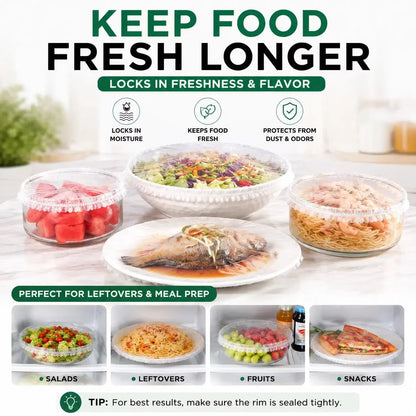 ⏰Limited-time offer: Buy 3 get 2 free! 🥗Food-grade disposable plastic wrap(1 pack of 100)