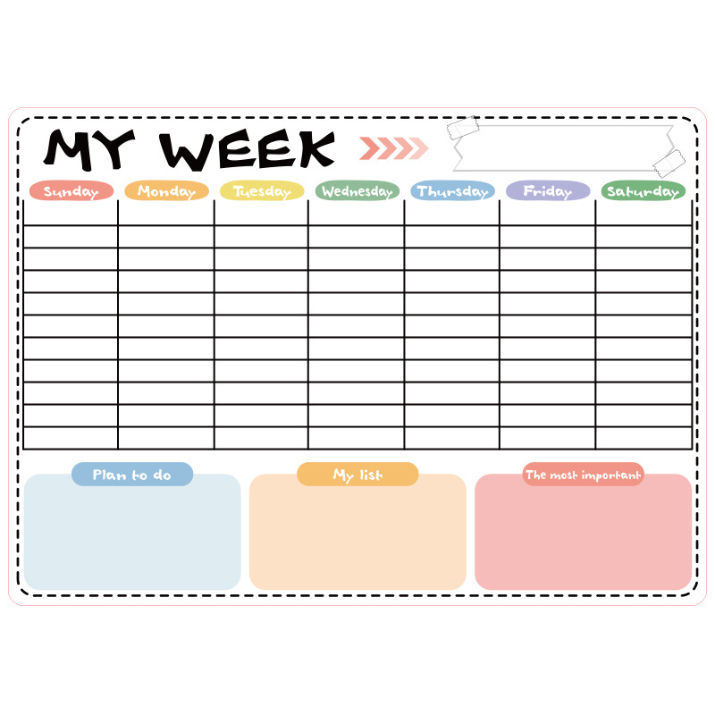 🌈Magnetic Calendar Board with Erasable Markers