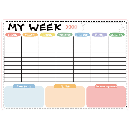 🌈Magnetic Calendar Board with Erasable Markers