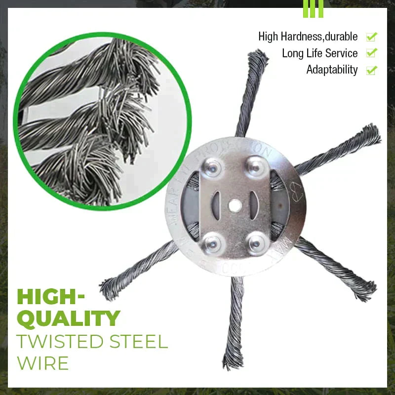 Heavy-Duty Steel Wire Grass Trimmer Head
