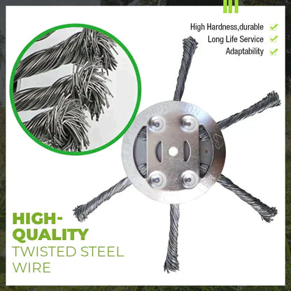Heavy-Duty Steel Wire Grass Trimmer Head