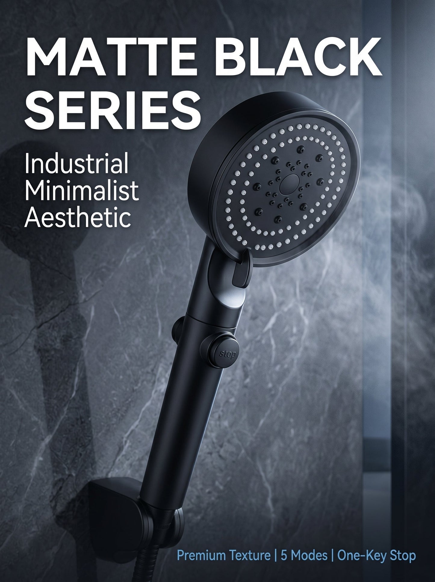 ✨ Father’s Day Special – Limited Time 30% OFF 💥 Large Panel Pressure Boost Shower Head with 5 Spray Modes & 360° Rotation