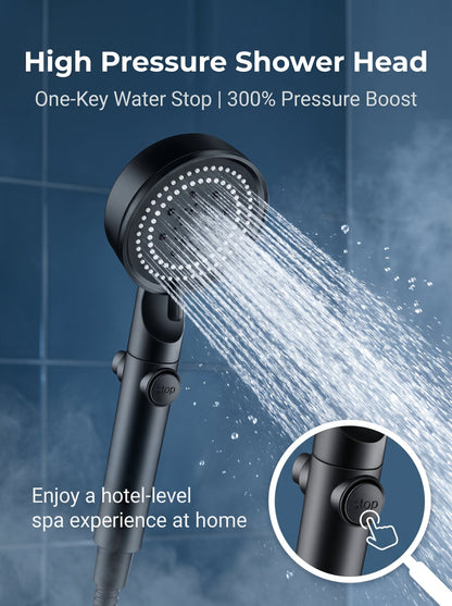 ✨ Father’s Day Special – Limited Time 30% OFF 💥 Large Panel Pressure Boost Shower Head with 5 Spray Modes & 360° Rotation