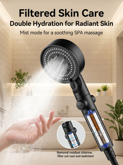 ✨ Father’s Day Special – Limited Time 30% OFF 💥 Large Panel Pressure Boost Shower Head with 5 Spray Modes & 360° Rotation