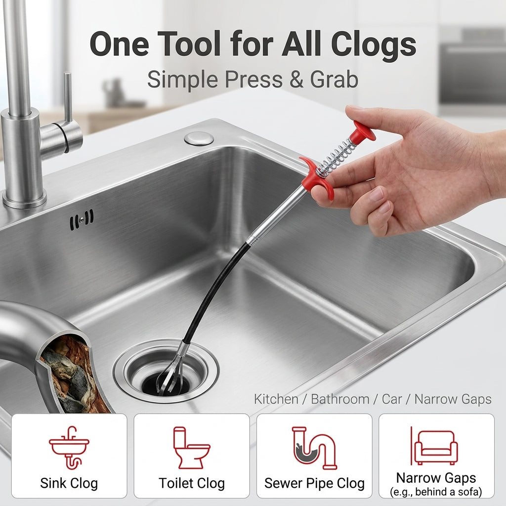 💕Buy 1 Get 1 Free🎁🔥Drain Cleaning Hook Unclog Kitchen Sinks Fast!