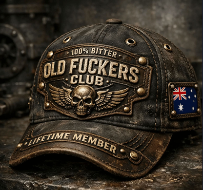 🔥2026 Hot Sale🔥Old Fuckers Club Vintage Embroidered Cap🧢