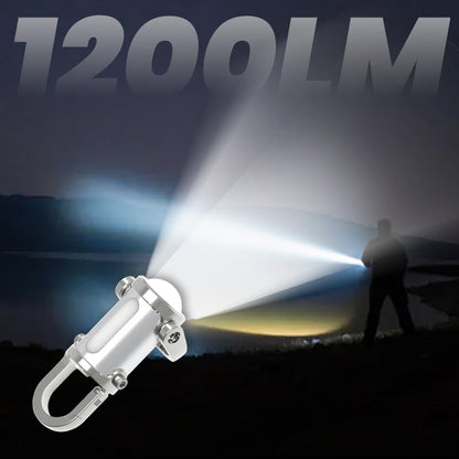 🔥1200LM Super Bright Mini Keychain Flashlight Waterproof mobile phone power bank