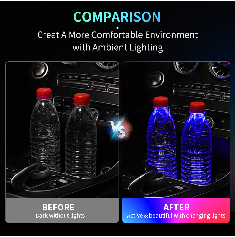 LED illuminated car coasters (customizable with car logos)