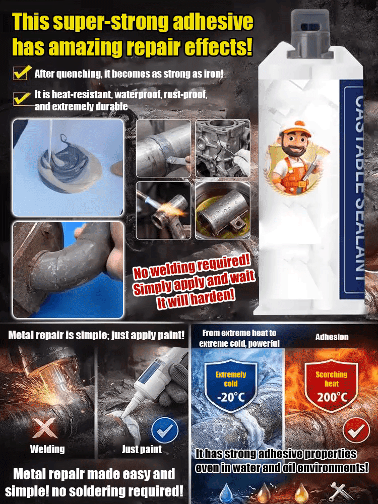 ✨The Metal Fix That's Making Welders Nervous✨Waterproof & High-Temperature Resistant Metal Repair Adhesive