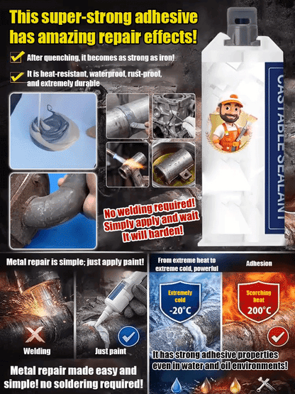 ✨The Metal Fix That's Making Welders Nervous✨Waterproof & High-Temperature Resistant Metal Repair Adhesive
