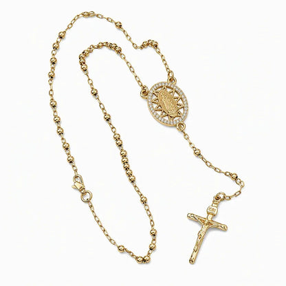 ✝️ LIMITED‑TIME 50% OFF! ✨ Retro Gold Tone Virgin Mary Crucifix Necklace – Vintage, Elegant, Daily‑wear 💛