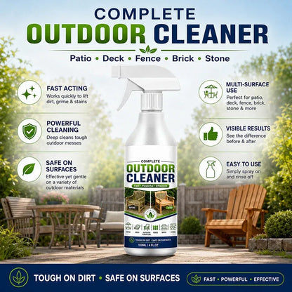 🌿 LIMITED-TIME 49% OFF! Outdoor Surface Cleaner Spray, Fast Acting Stain Remover for Patio, Wooden Furniture & Outdoor Surfaces