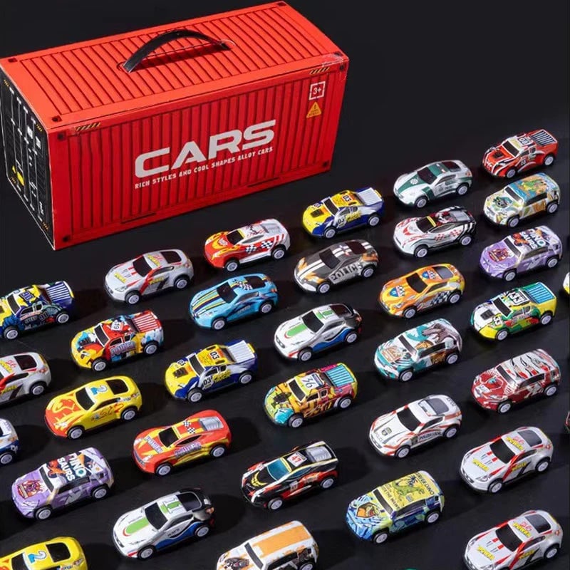 49% OFF🎁48 Mini Pull-Back Cars with Built-In Garage Set